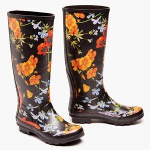 Floral Rain Boots